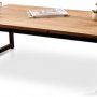 Salontafels / Rechthoekige salontafel met houten blad / ST-11