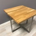 BZ-05 / Bijzettafels / RVS bijzettafel met eikenhout