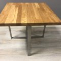 BZ-05 / Bijzettafels / RVS bijzettafel met eikenhout