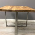 BZ-05 / Bijzettafels / RVS bijzettafel met eikenhout