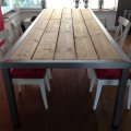 ET-15 / Eettafels / RVS eettafel vzv steigerhout
