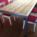 ET-15 / Eettafels / RVS eettafel vzv steigerhout