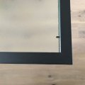 ET-32 / Eettafels / Grote zwarte eettafel met crepi glas