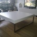 overige,RVS salontafel met wit mdf blad,OV-05
