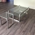 ST-04 / Salontafels / RVS salontafel met glas