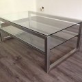 ST-04 / Salontafels / RVS salontafel met glas
