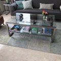 ST-04 / Salontafels / RVS salontafel met glas
