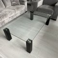 ST-11 / Salontafels / Rechthoekige salontafel met glazen blad