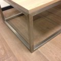 ST-20 / Salontafels / RVS design salontafel met eiken blad