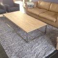ST-20 / Salontafels / RVS design salontafel met eiken blad