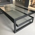 ST-25 / Salontafels / Zwarte glazen design tafel