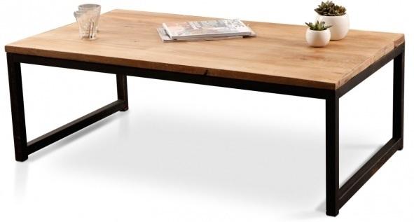 Rechthoekige salontafel met houten blad ST-11